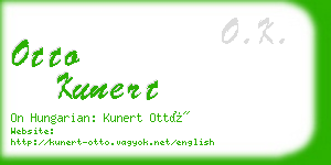 otto kunert business card